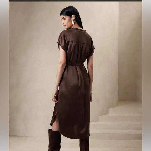 SOLD OUT!!!❤️❤️NWT BANANA REPUBLIC SERENADE SILK SHIRTDRESS - Picture 2 of 6